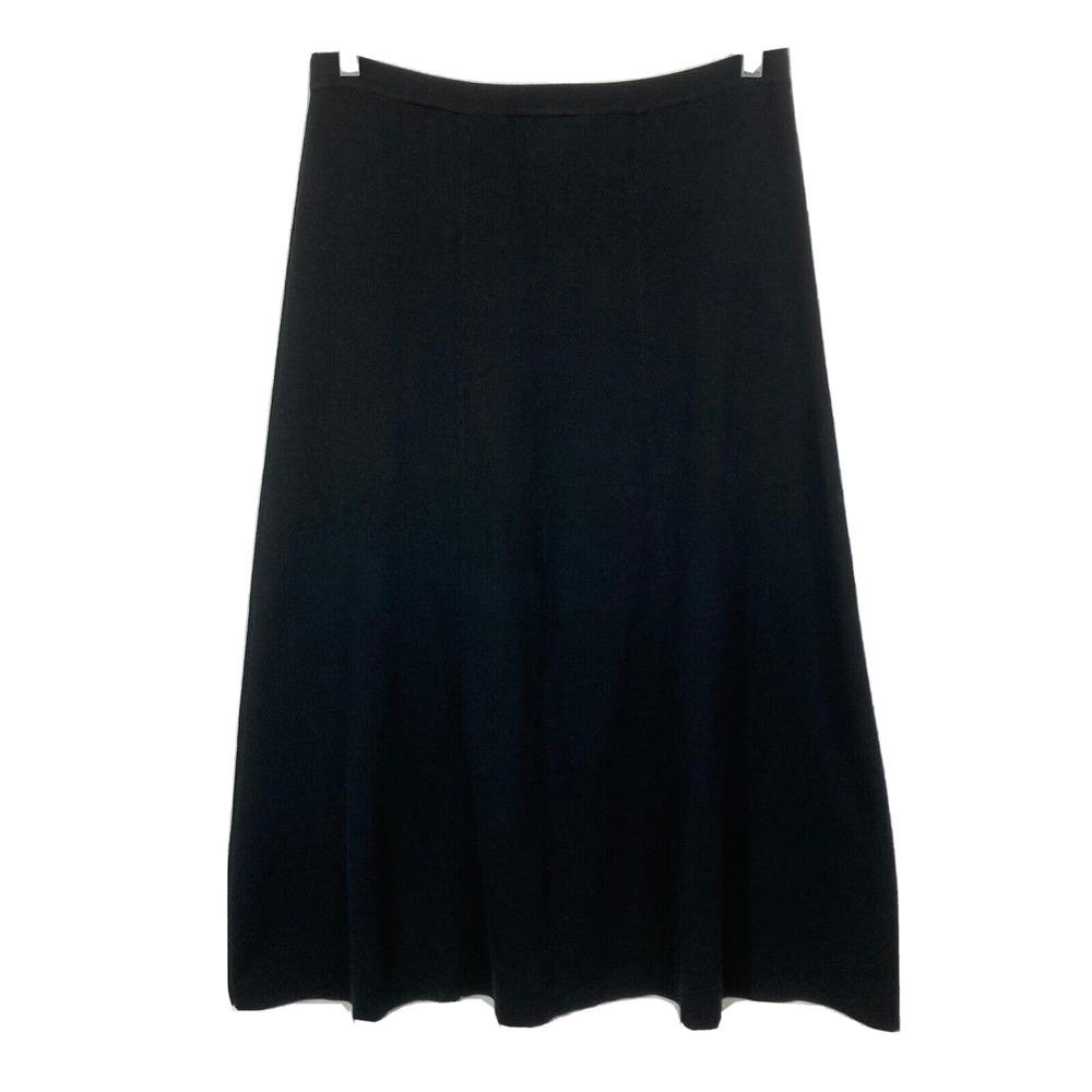 Linea By Louis Dell'Olio Skirt Womens Sz M Sweater‎ Black Knit A-Line Maxi